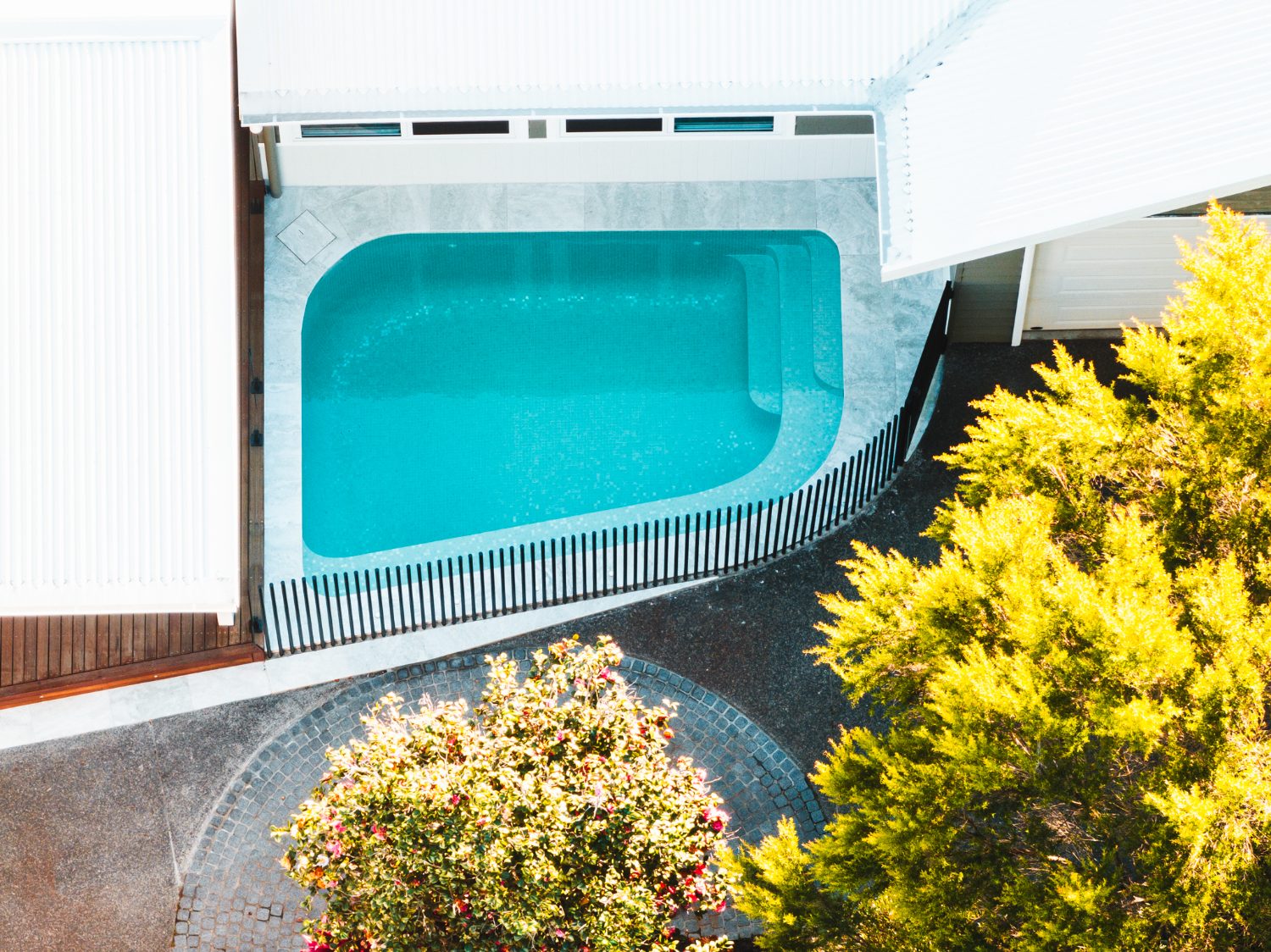 Fully tiled concrete swimming pool project in Lambton Newcastle